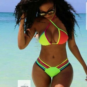 Neon Rainbow Swimsuit